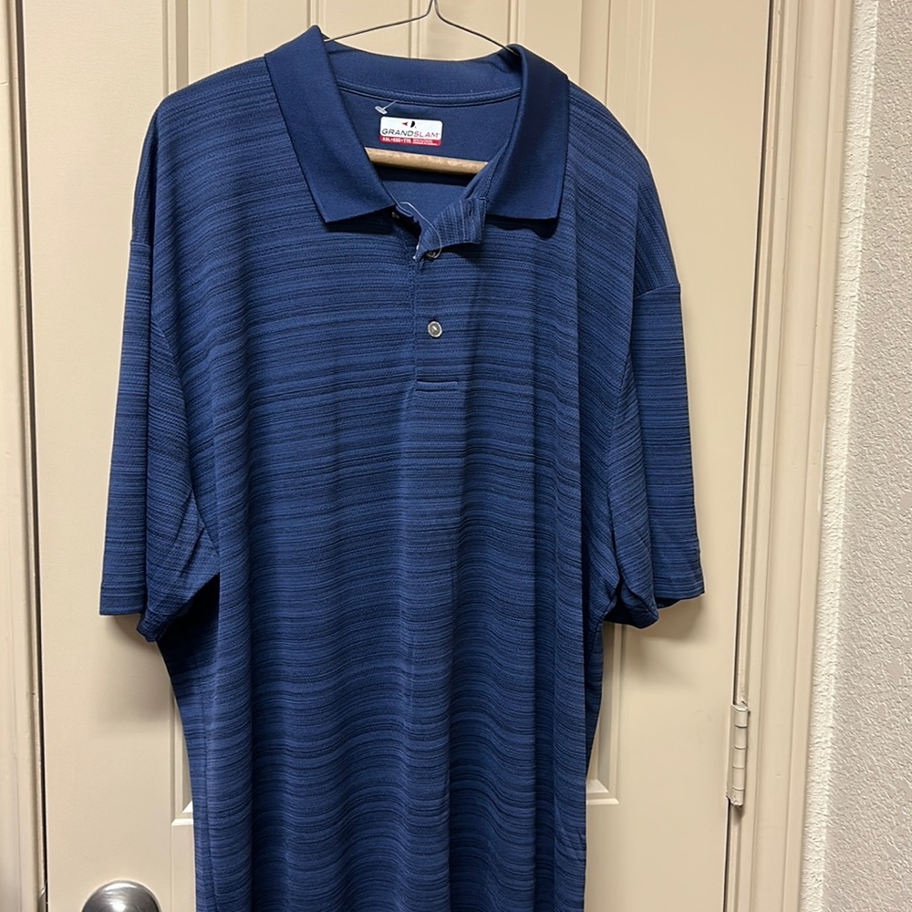 NWT Grand Slam Navy Blue Short-Sleeved Golf Polo, Size XXL